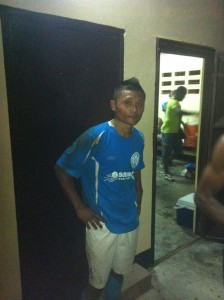 Vangelino Sastromedjo, de maker van het tweede doelpunt voor WBC