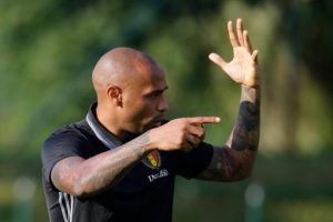 NEERPEDE, BELGIUM - 29 AUGUST : Thierry Henry ass. coach of Belgian Team during the training session of the National Soccer Team of Belgium as part of the preparation prior to the friendly match between Spain and Belgium at the Rsc Anderlecht training center on 29/08/2016, in Neerpede, Belgium. ( Photo by Jimmy Bolcina / Photonews