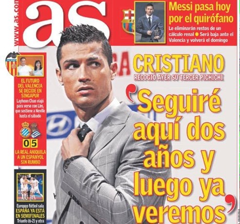 Ronaldo wil nog twee jaar in Madrid blijven