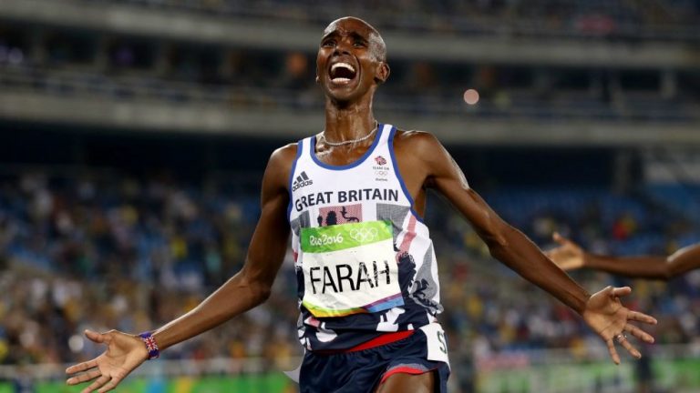 Mo Farah earns Olympic long-distance double-double with 5,000m win