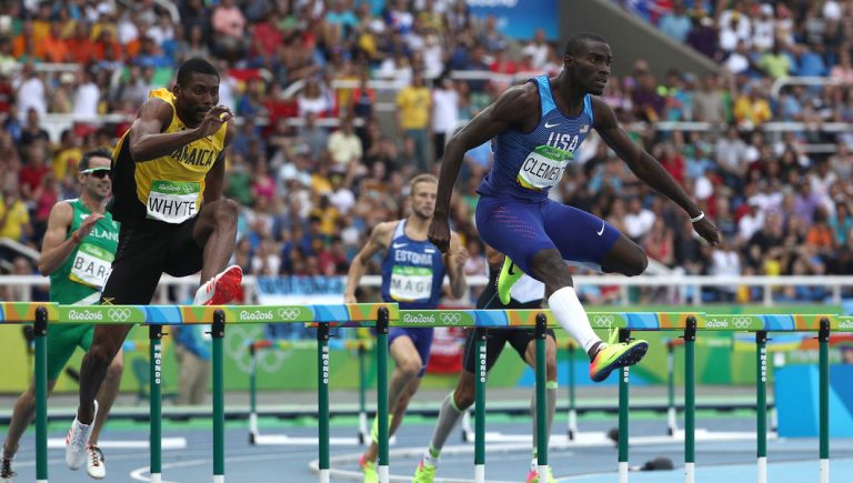 CLEMENT DIPS AT THE LAST TO CLINCH 400M HURDLES GOLD