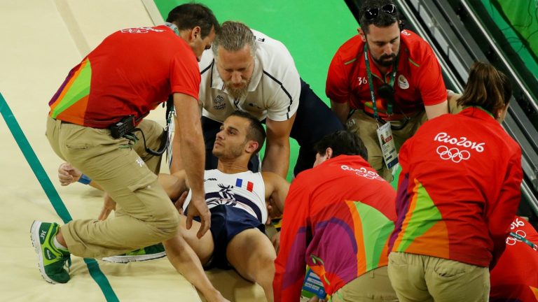French gymnast Samir Ait Said suffers gruesome broken leg during vault event