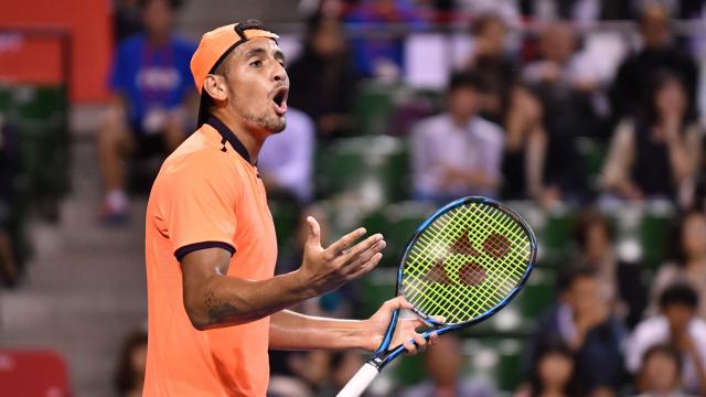 Kyrgios krijgt boete van 16.500 dollar na wangedrag in Shanghai