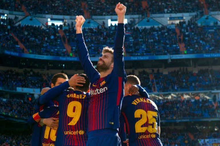 PIQUÉ VIERT ZEGE OP REAL MET PEPERDURE WIJN VAN 3360 EURO