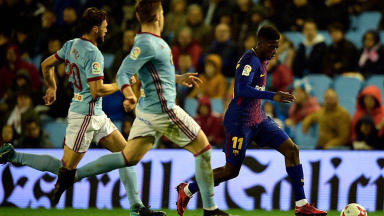 Dembele returned for Barcelona as a false nine