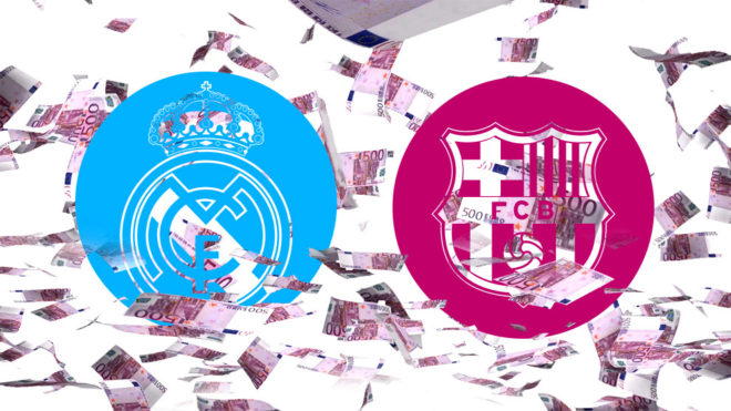 Barcelona have invested 300 million euros more than Real Madrid in signings