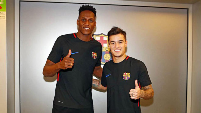 Mina can be for Pique what Coutinho can be for Iniesta