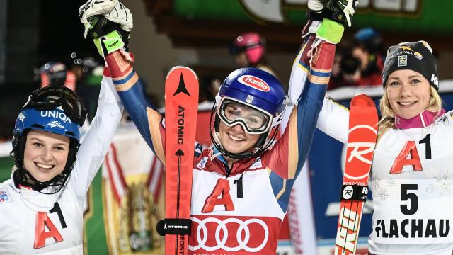 Amerikaanse skiester Shiffrin (22) verbreekt record met 41e World Cup-zege