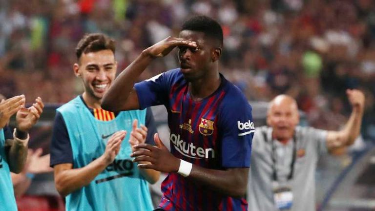 Dembele knalt Barcelona naar Supercup