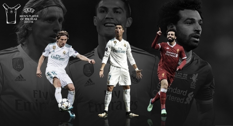 Modrić, Ronaldo and Salah up for Player of the Year