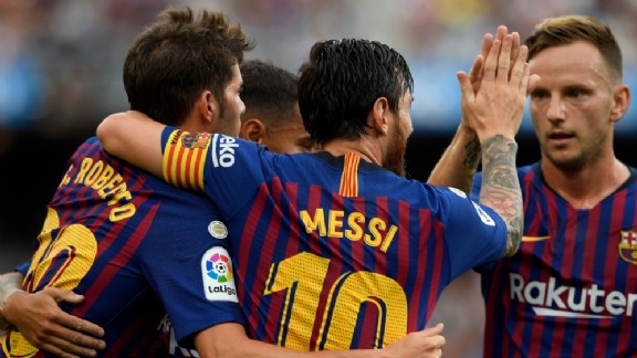 Superieur Barcelona scoort acht keer in doelpuntenfestijn