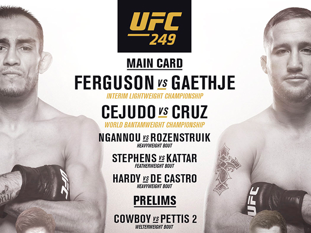 UFC 249 IS AAN: Volledige fight card voor 9 mei aangekondigd
