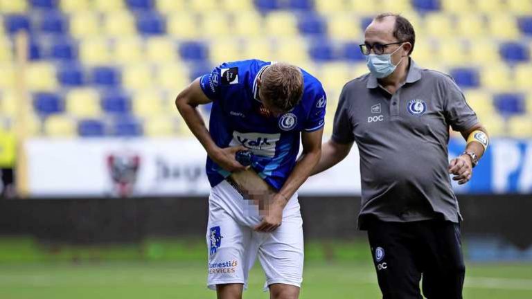 Horrorblessure AA Gent-speler Igor Plastun: hechtingen in edele delen