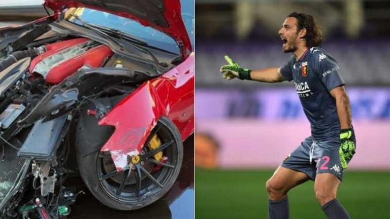Personeel wasstraat rijdt peperdure Ferrari Italiaanse keeper in de prak