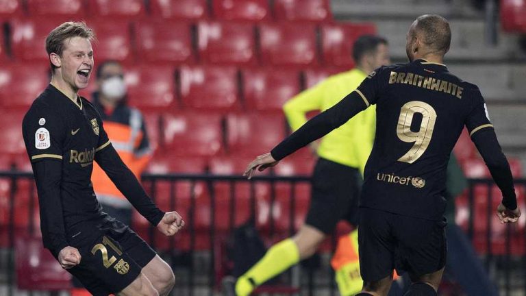 Ook in doldwaas bekerduel is Frenkie de Jong beslissend voor FC Barcelona