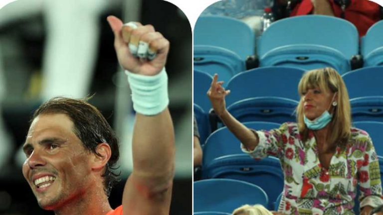 Rafael Nadal lacht om middelvinger vrouwelijke fan: ’Is die voor mij?!’