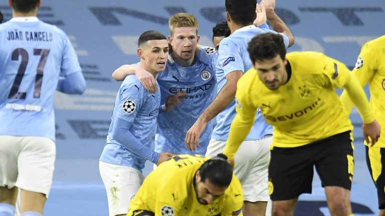 City vlak voor tijd langs Dortmund in kwartfinales Champions League