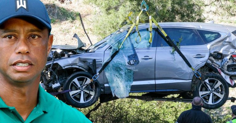 Oorzaak ernstig ongeluk Tiger Woods bekend: crash met 140 km/u