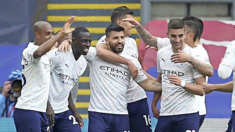 Manchester City heeft titel bijna binnen na winst bij Crystal Palace
