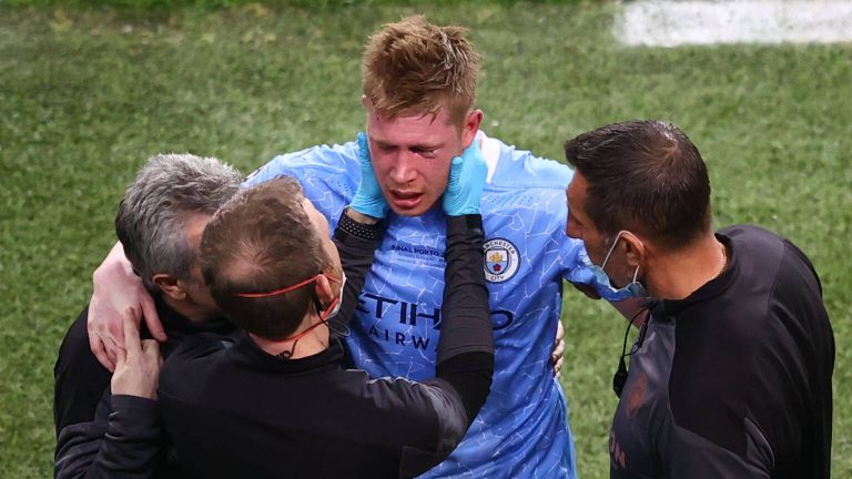 De Bruyne breekt neus en oogkas in Champions League-finale