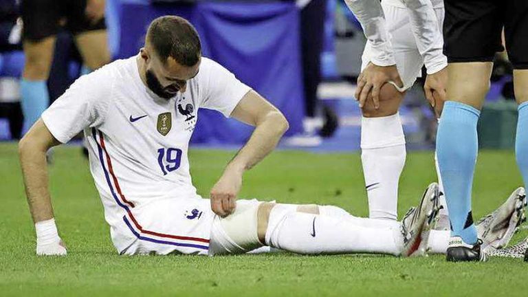 Bondscoach Didier Deschamps denkt dat blessure Karim Benzema meevalt
