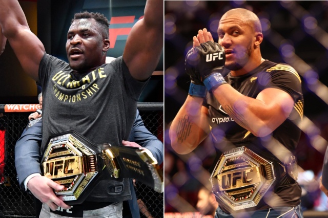 Francis Ngannou vs. Ciryl Gane tijdens UFC 270