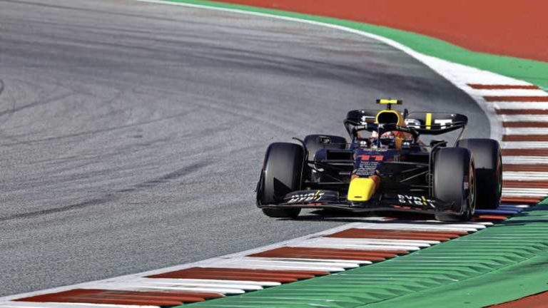 Sergio Pérez start na straf als dertiende in sprintrace