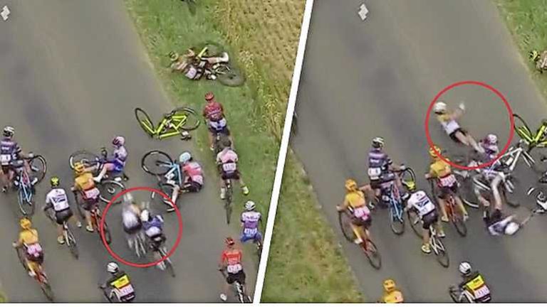 Hoofdblessure en gebroken nekwervels in Tour de France Femmes