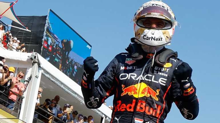 Winnende Verstappen slaat slag in Frankrijk na uitvallen Leclerc