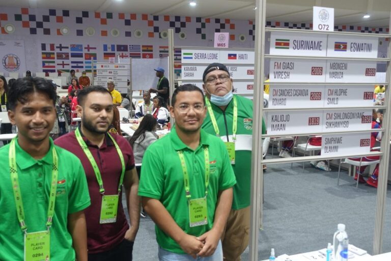 Surinaamse schaakteams verliezen van Costa Rica en Zuid-Afrika