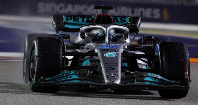 Nieuwe motor voor Russell: start GP Singapore vanuit pitstraat