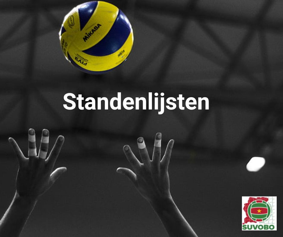 Standenlijsten SUVOBO tot en met 13 maart 2024