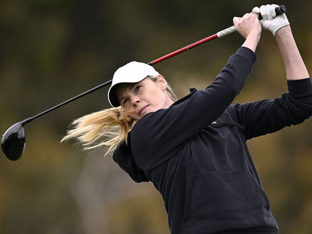 Canada’s Maude-Aimee LeBlanc shoots 64 to take lead at Palos Verdes