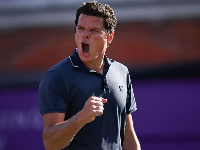 Raonic hits record 47 aces in Queen’s Club win