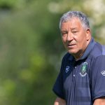 AMSTERDAM – 08/06/2023, Suriname assistant trainer national coach Henk ten Cate during a training session of the Suriname national football team at sports club Only Friends on June 8, 2023 in Amsterdam, the Netherlands. The Suriname national football team