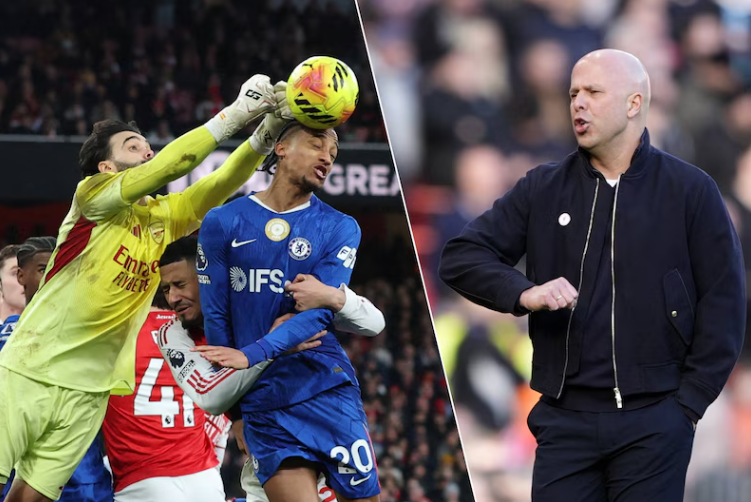 Arne Slot ergert zich aan standaardsituaties in Premier League: ‘Mijn voetbalhart vindt het niet leuk’