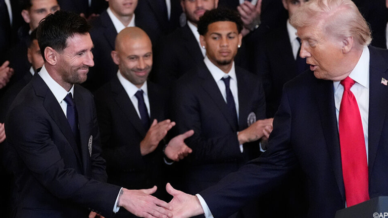 Donald Trump ontvangt Lionel Messi op Witte Huis, maar kan het niet laten om over Ronaldo (en Iran) te beginnen