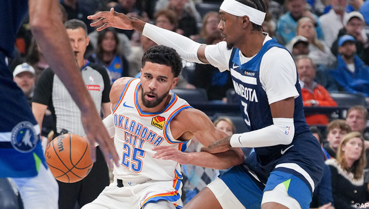 OKC en Ajay Mitchell winnen hun 8e match op een rij, Shai Gilgeous-Alexander houdt zijn recordreeks maar nét in leven